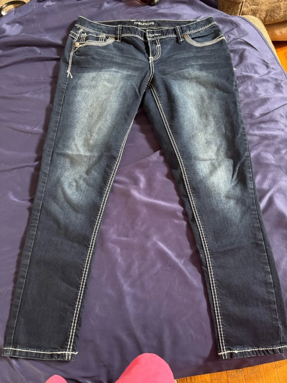 Maurices Dark Wash Bootcut Jeans with Embroidered Pockets - Picture 7 of 8